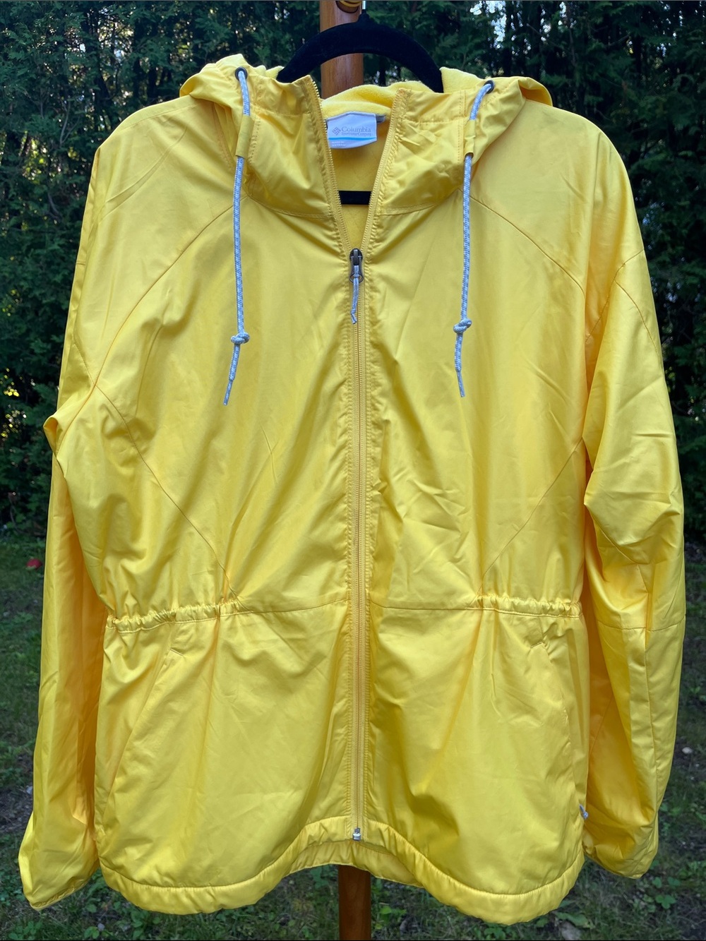 Columbia Bright Yellow Hooded Fleece-Lined Jacket